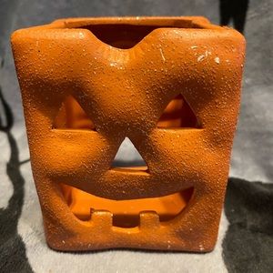 Vintage square jack o’lantern ceramic candle holder from Michaels